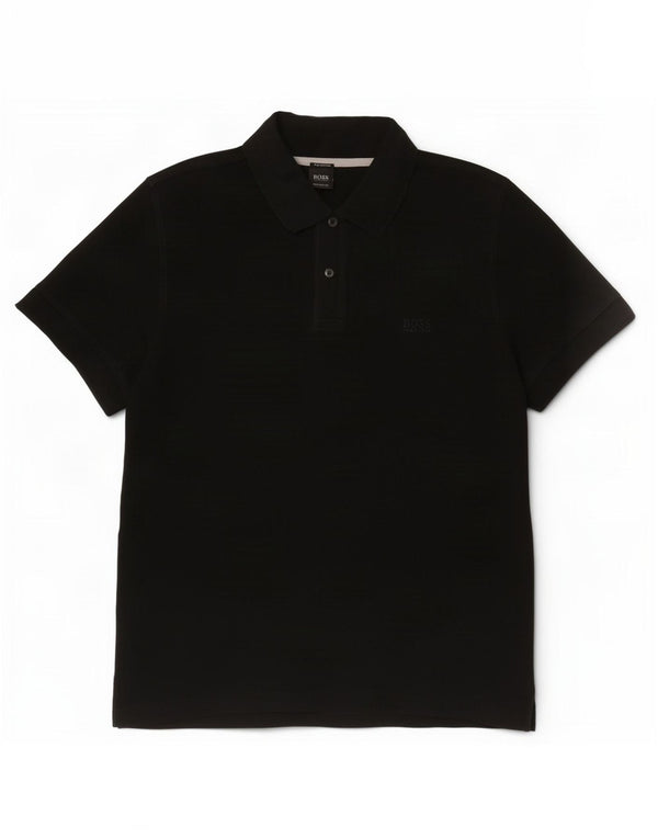 Hugo Boss Mens Regular Fit Polo Shirt XL Black Cotton
