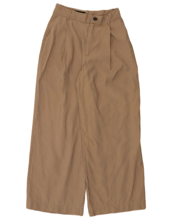Damskie spodnie chino z wysokim stanem Zara XS W24 L27 Beżowy modal