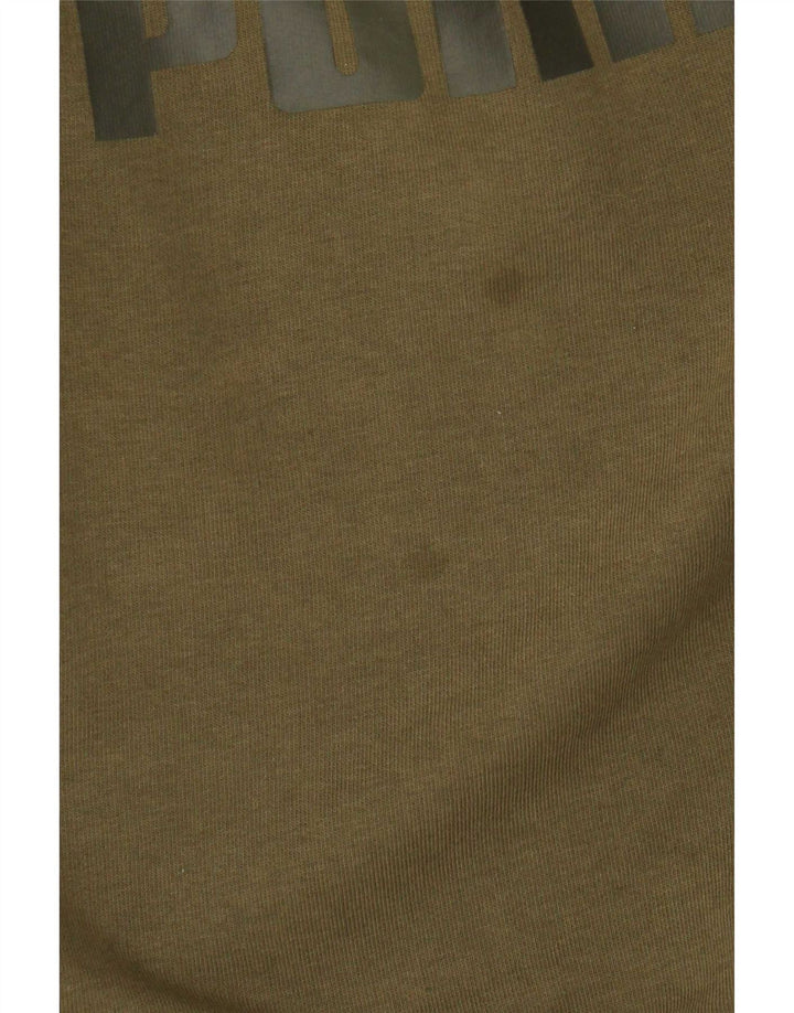 Puma Graphic Sweatshirt Jumper UK 16 Large Khaki