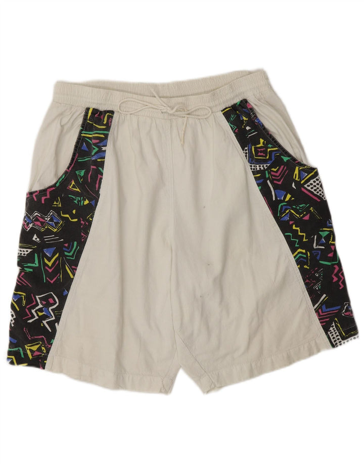 Vintage Mens Sport Shorts XL White Colourblock