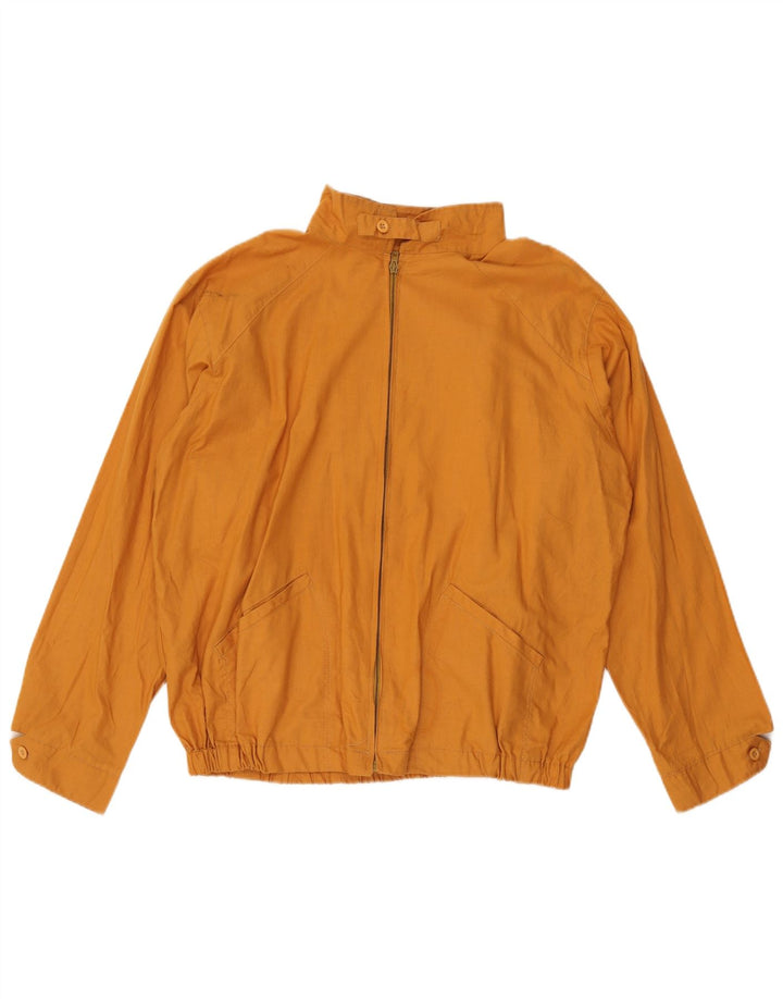 Vintage Mens Bomber Jacket UK 42 XL Orange Cotton