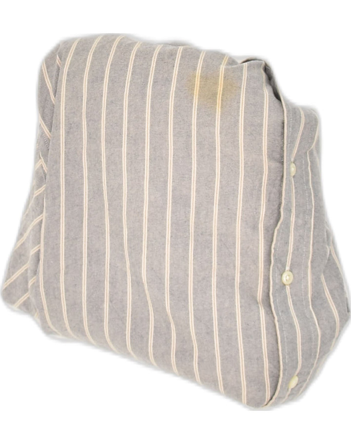 RALPH LAUREN Mens Shirt XL Grey Striped Cotton Vintage Ralph Lauren and Second-Hand Ralph Lauren from Messina Hembry 