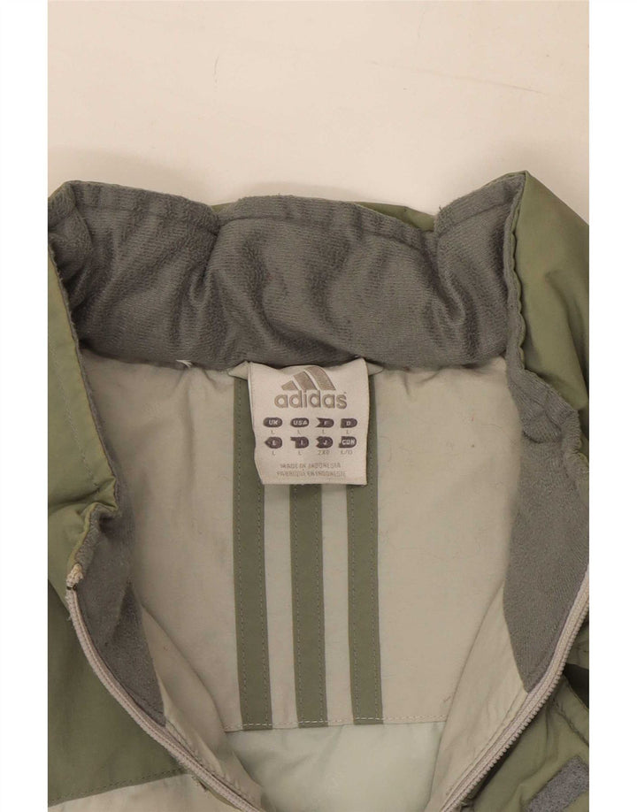 Adidas Mens Padded Jacket UK 40 Large Multicoloured Colourblock Polyester