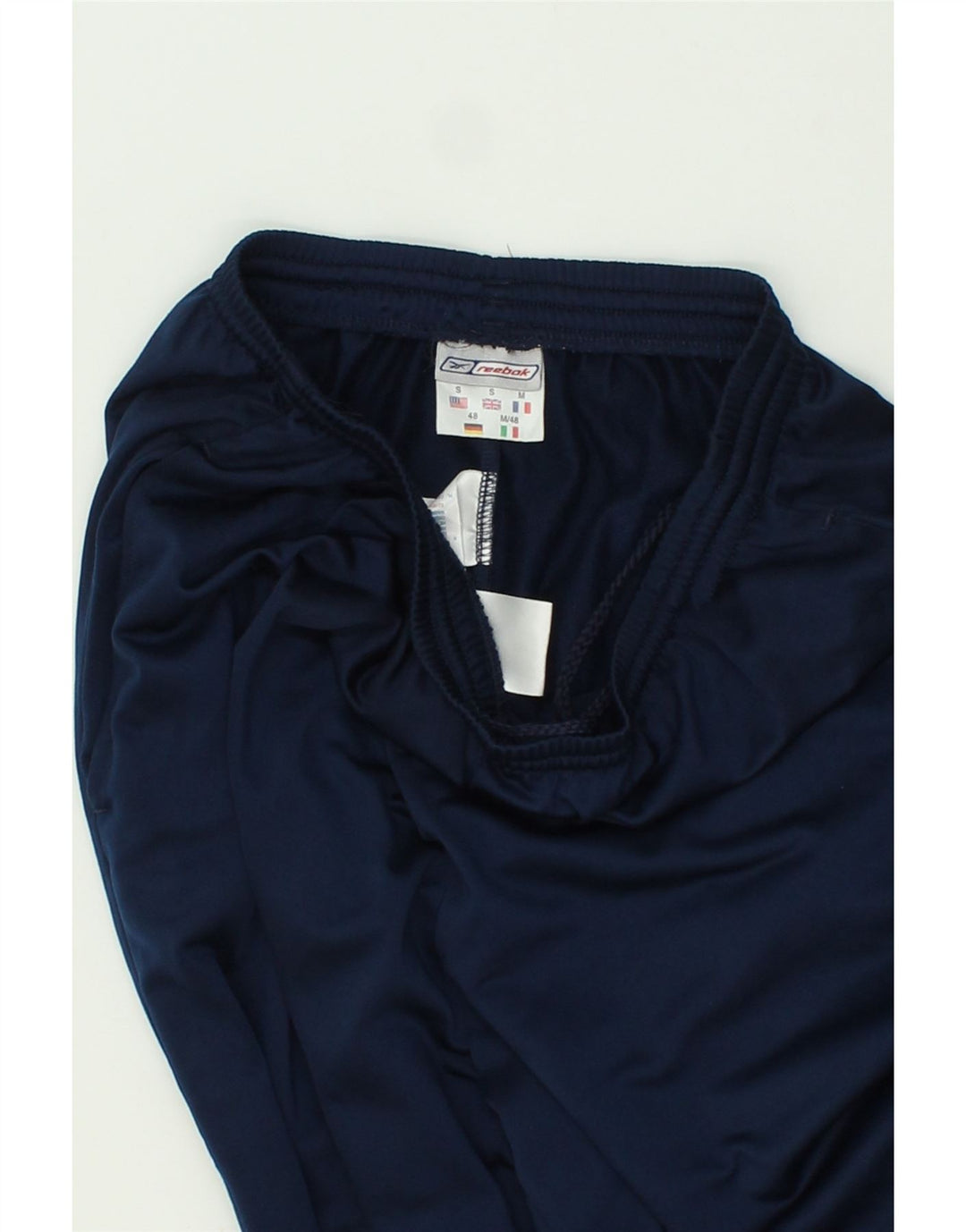 REEBOK Mens Tracksuit Trousers Small Navy Blue Polyester Vintage Reebok and Second-Hand Reebok from Messina Hembry 