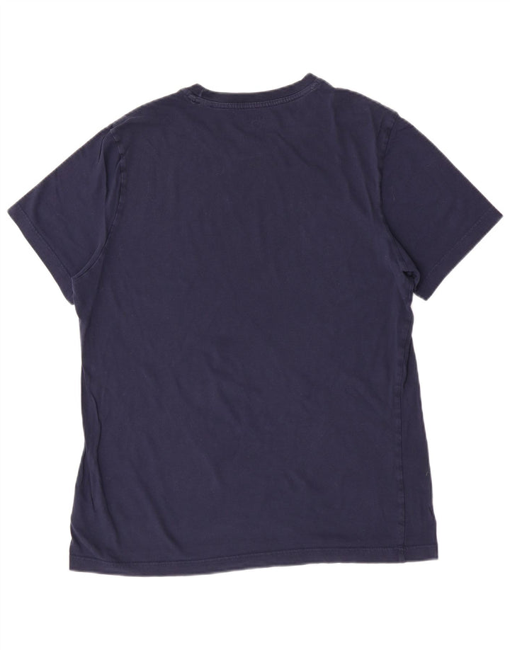 Reebok Herre T-Shirt Top Stor Marineblå Bomuld
