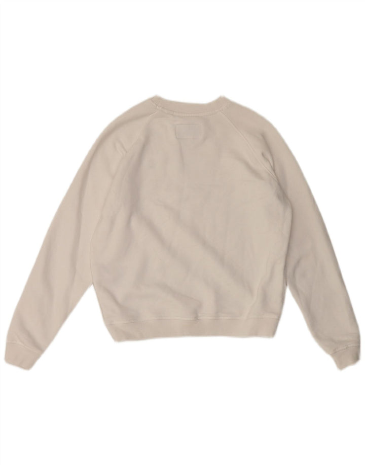 Jack Wills Sweat-shirt surdimensionné pour femme UK 8 Petit coton blanc