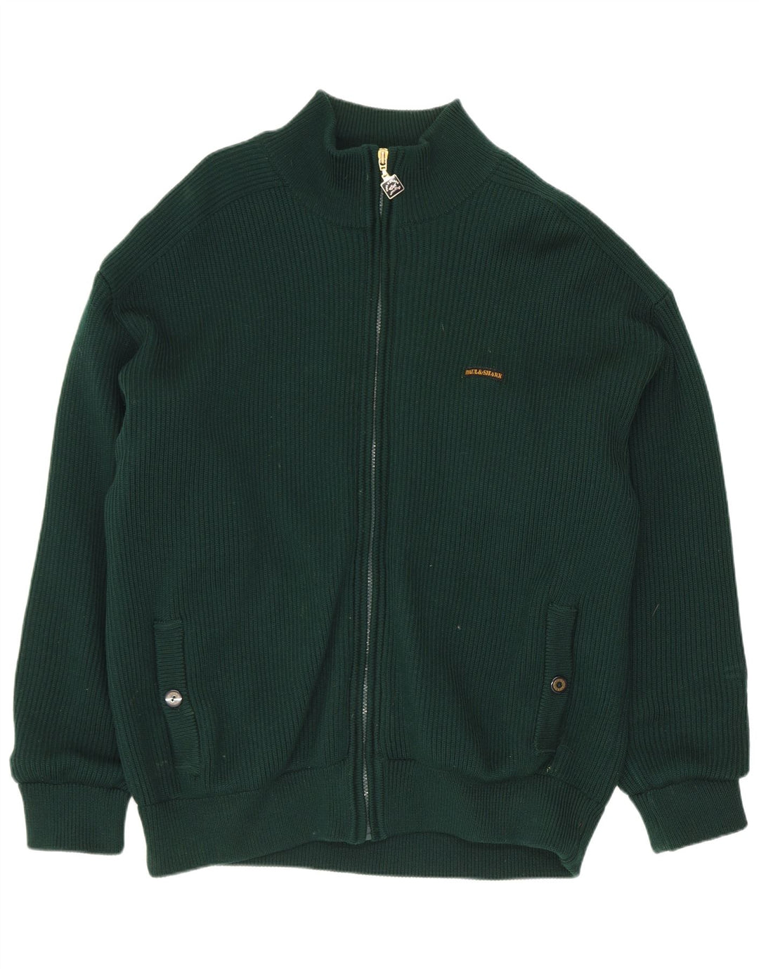 Paul & Shark Mens Cardigan Sweater XL Green Modern