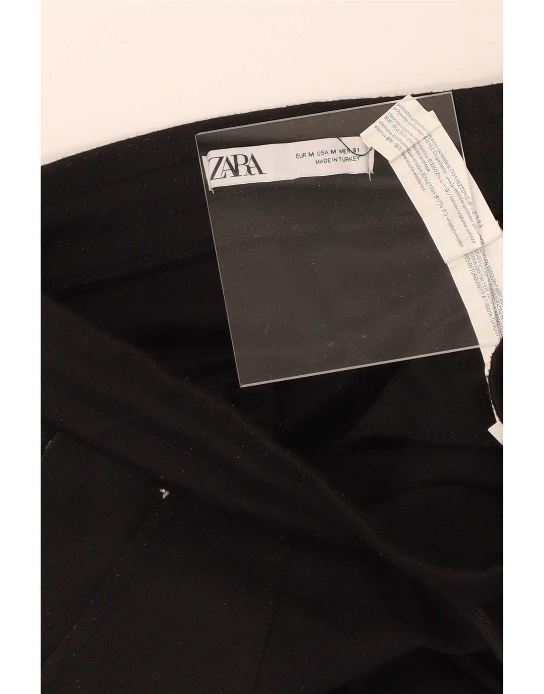 Zara Mens Tracksuit Trousers Joggers Medium Black Polyester