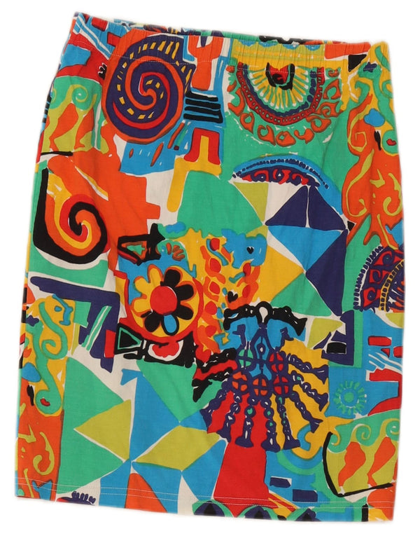 Vintage Womens Straight Skirt IT 42 Medium W26 Multicoloured