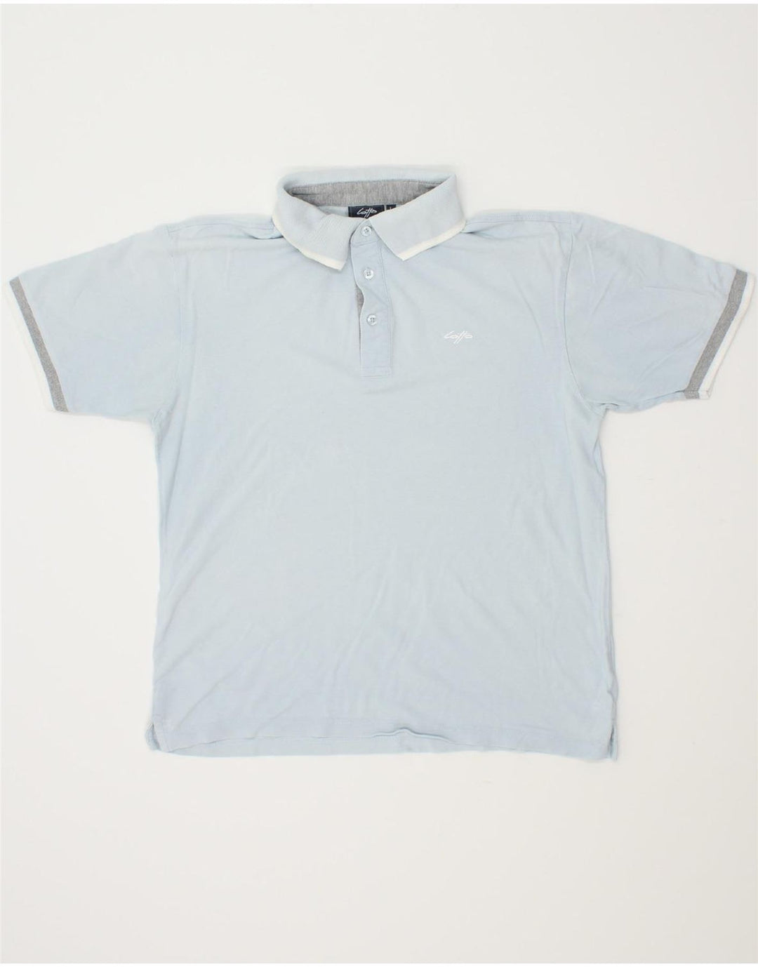 LOTTO Boys Polo Shirt 15-16 Years Large Blue Vintage Lotto and Second-Hand Lotto from Messina Hembry 