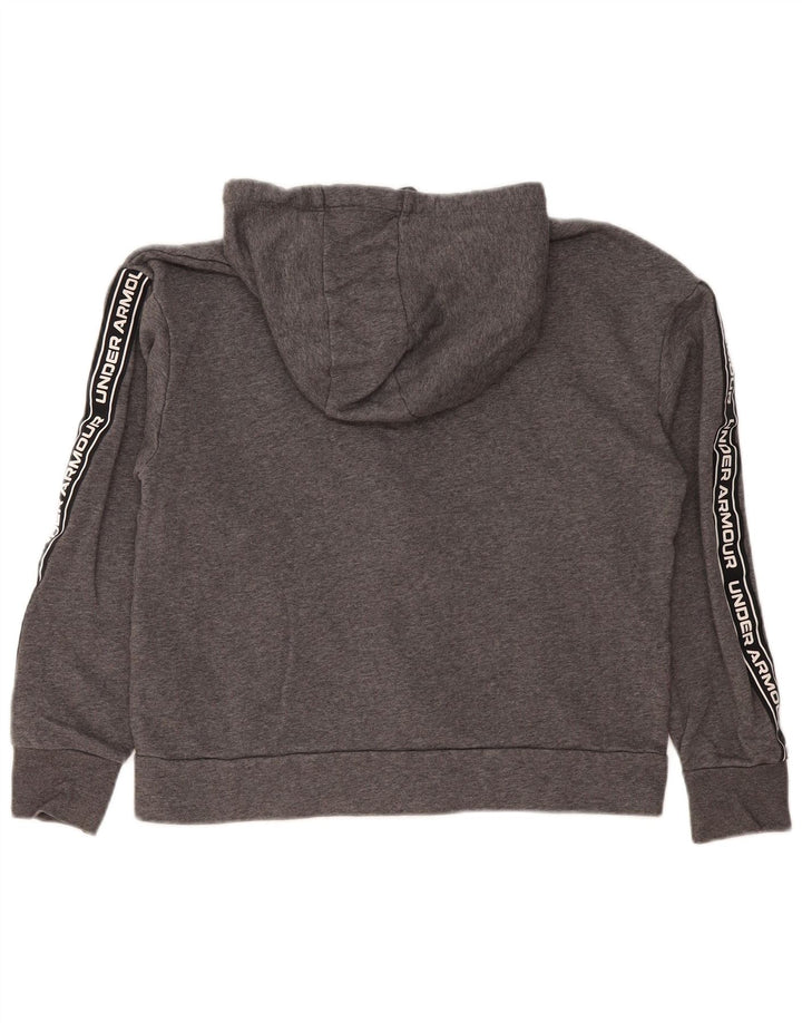 Under Armour Womens Zip Hoodie Sweater UK 14 Medium Grey Colourblock