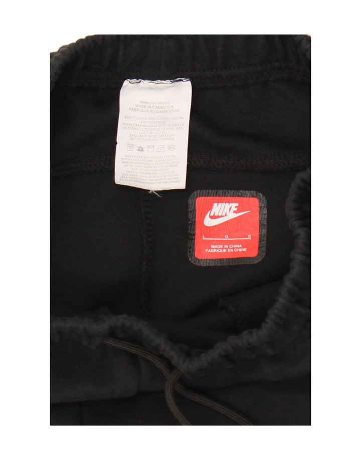 Nike Mens Tracksuit Trousers Joggers Large Black Cotton