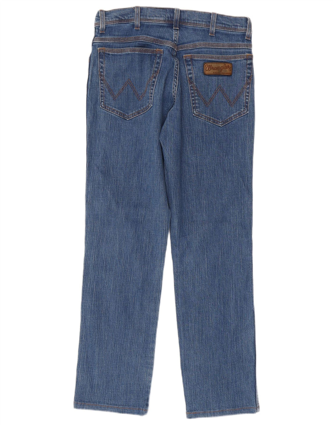Wrangler Mens Texas Stretch Straight Jeans W32 L32 Blue Cotton