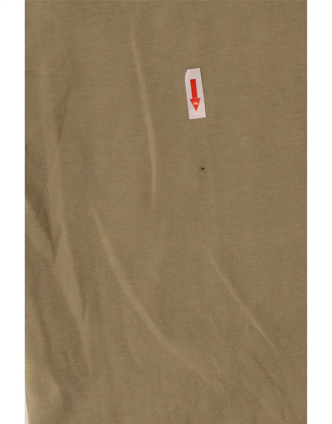 Zara Hombre Camiseta Top Small Caqui Algodón