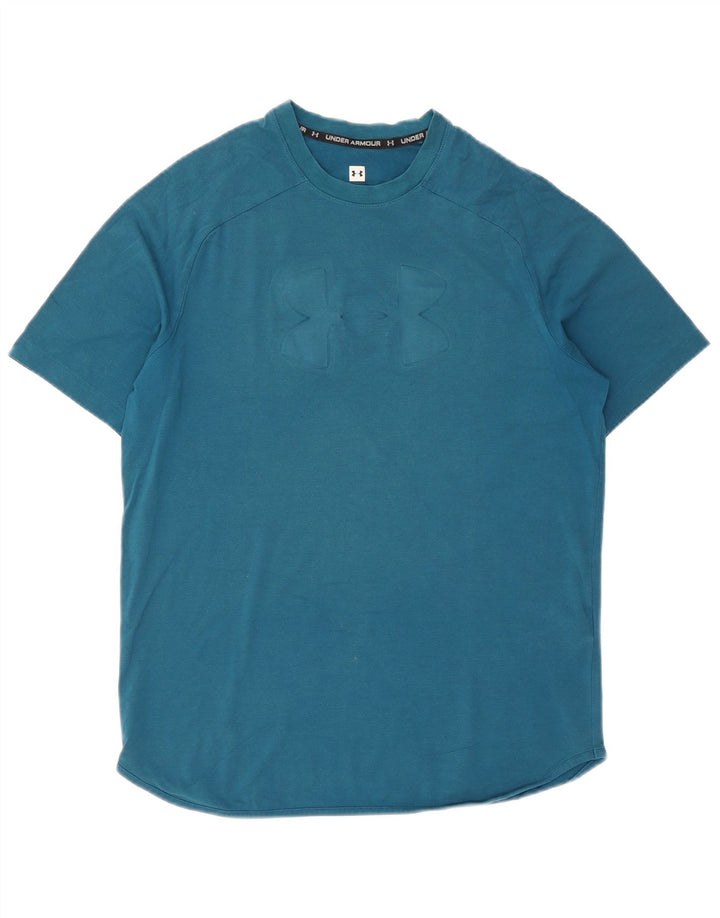 Under Armour Herre grafisk T-shirt Top Medium Blue Bomuld