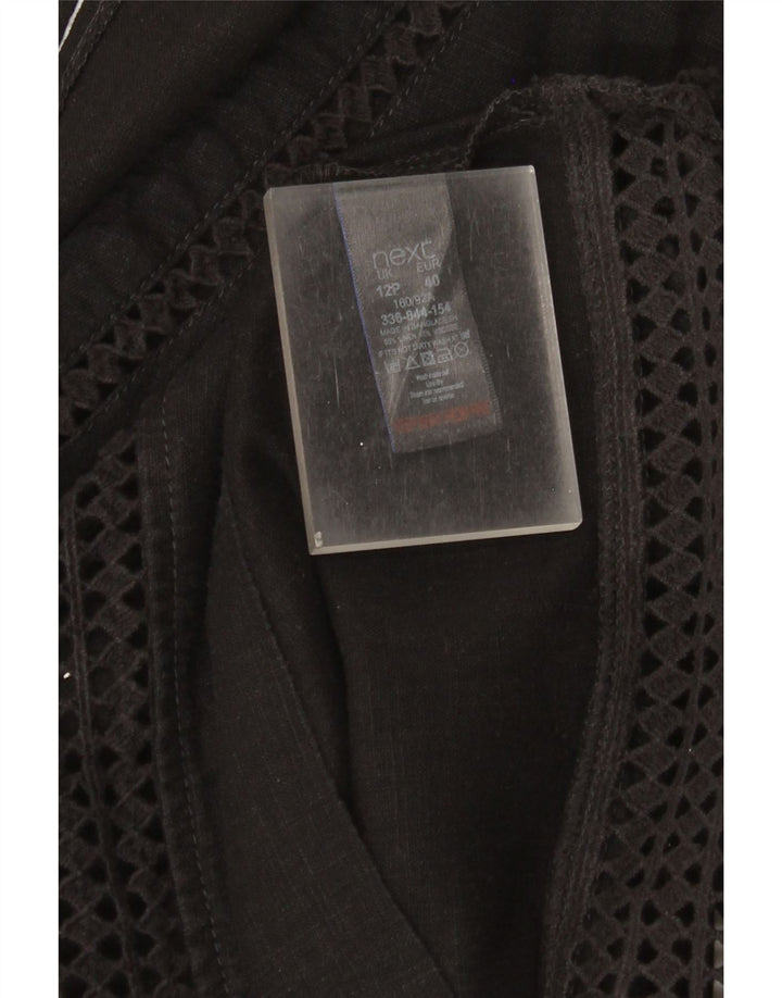 Næste Womens Shift Dress UK 12 Medium Black Linen