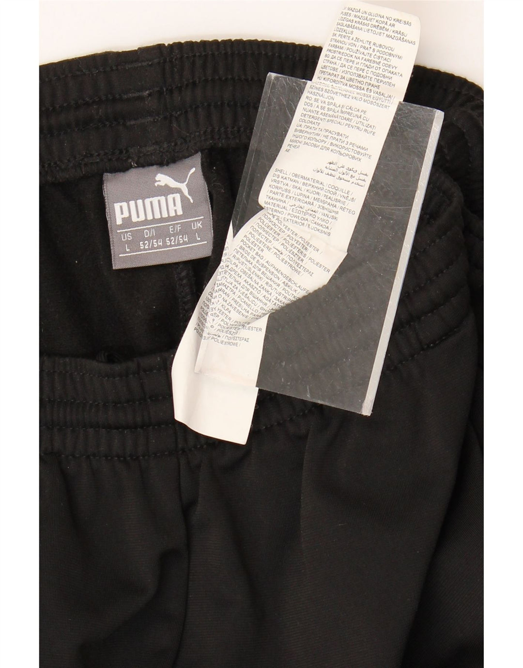 PUMA Mens Tracksuit Trousers Joggers Large Black Polyester
