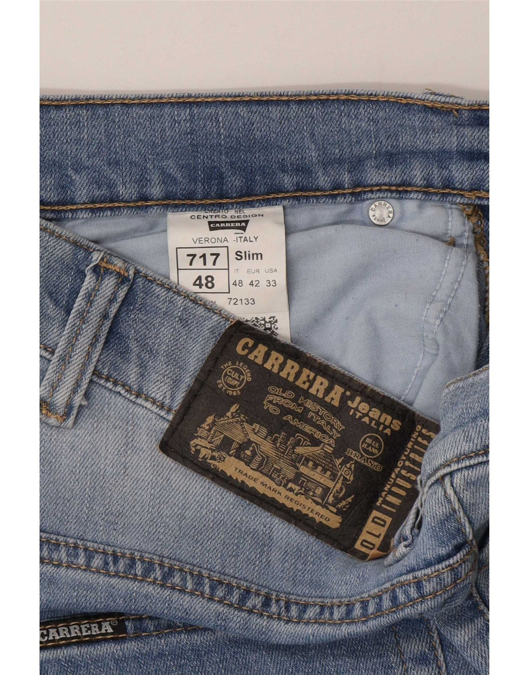 Jeans Carrera Uomo 717 Slim W33 L31 Cotone Blu