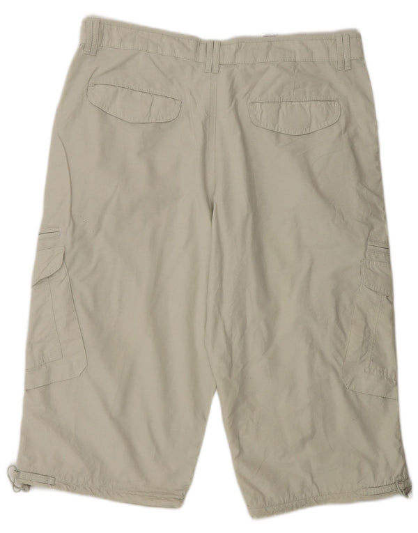 Marks & Spencer Mens Cargo Bermuda Shorts W36 Large Beige Cotton