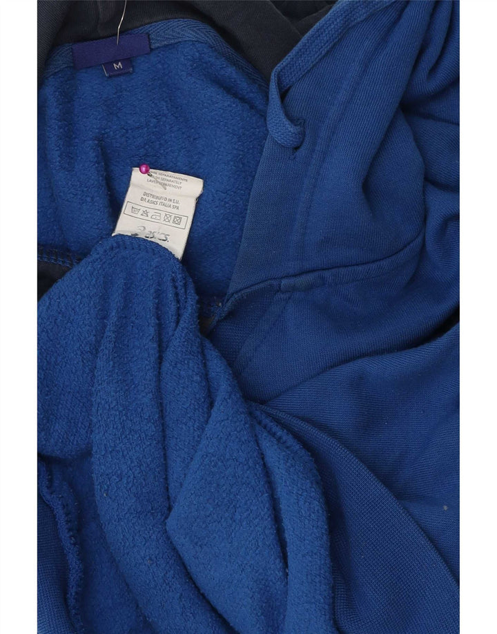 Asics Mens Graphic Hoodie Jumper Medium Blue Cotton