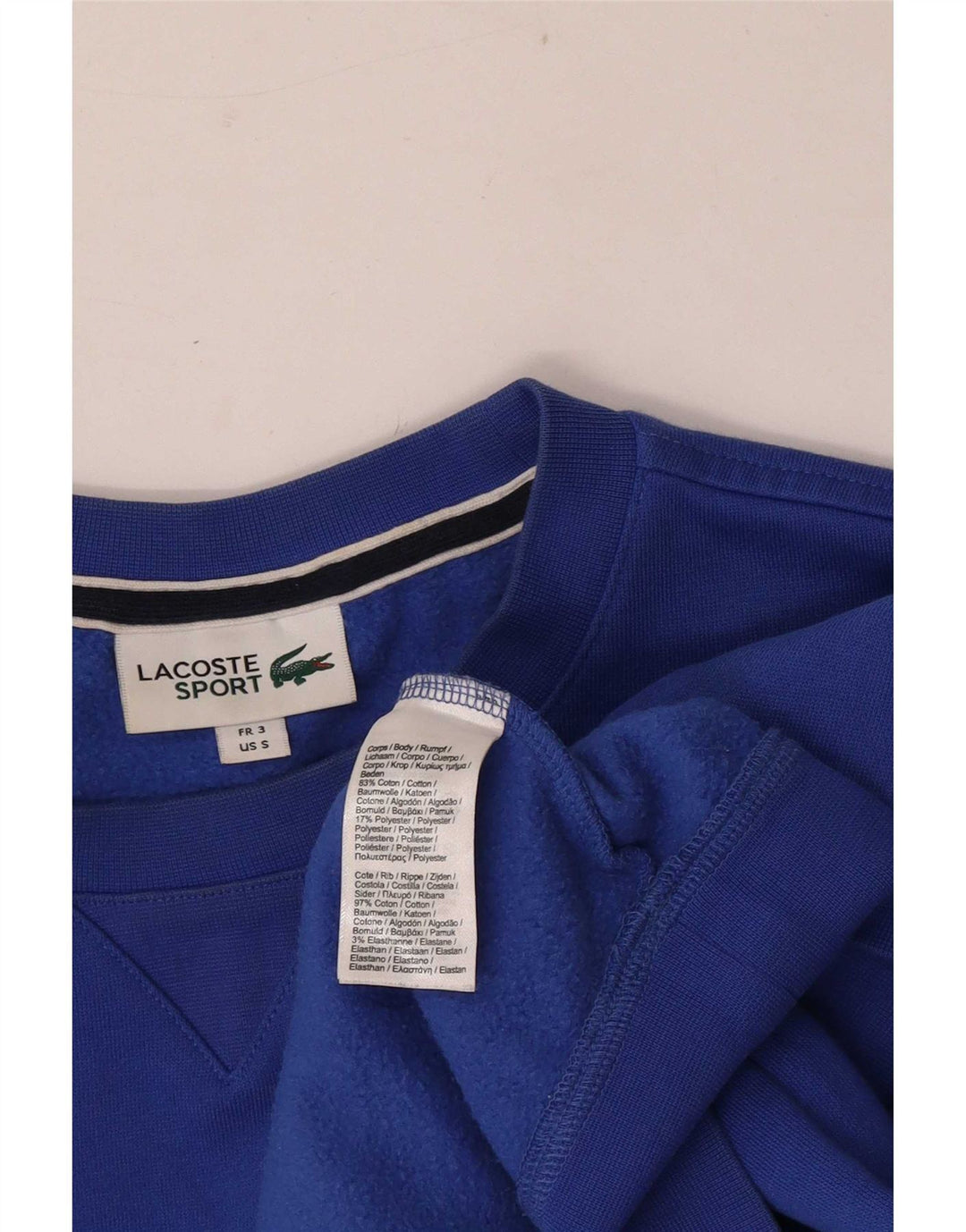 Мужской свитер Lacoste, размер 3, маленький синий хлопок