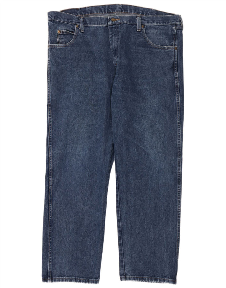 Wrangler Mens Straight Jeans W42 L30 Blue Cotton