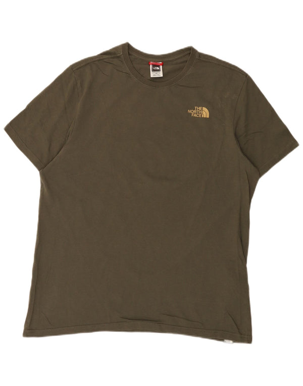 The North Face Mens Graphic T-Shirt Top Large Khaki Cotton