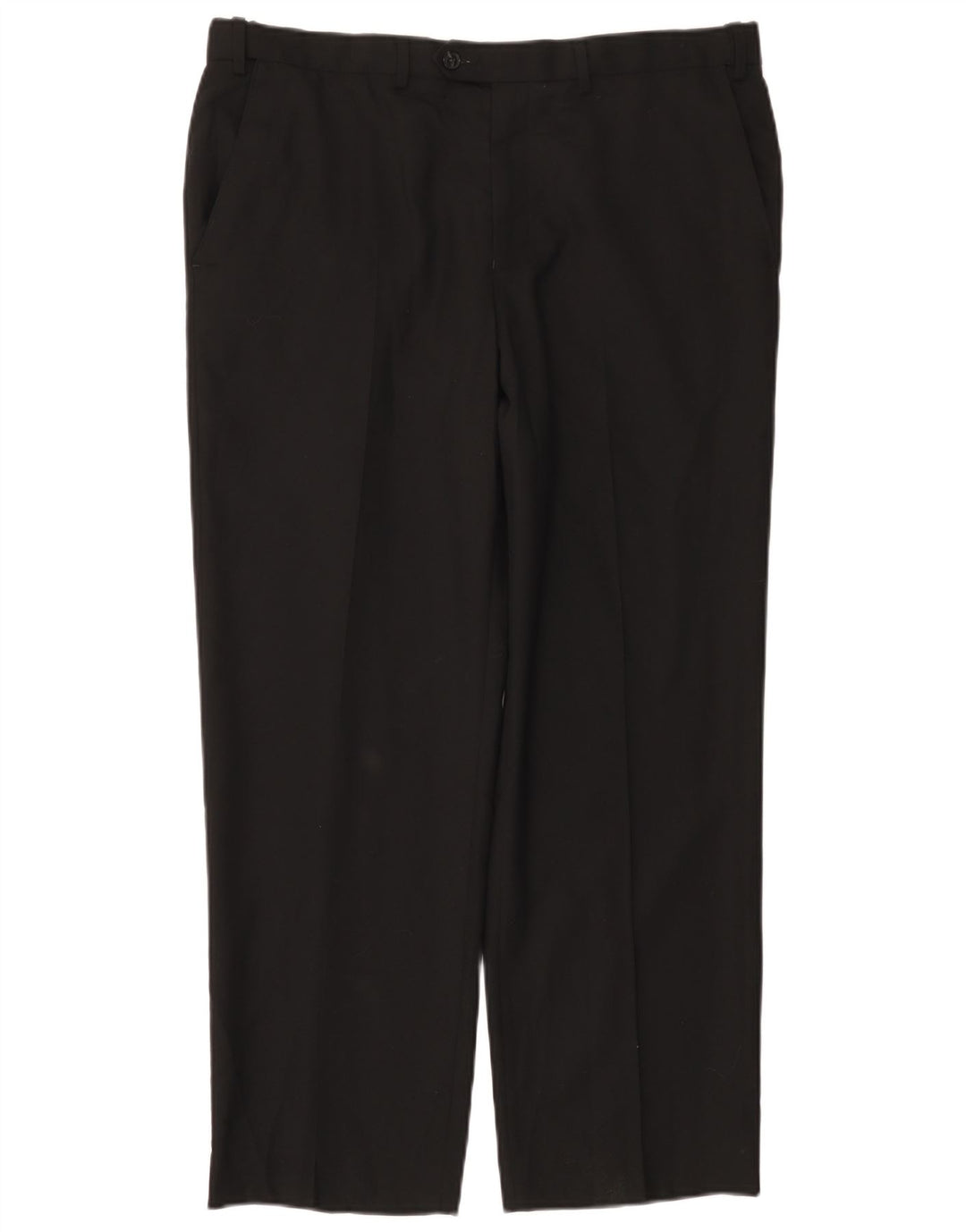 Marks & Spencer Womens Straight Regular Suit Trousers W36 L29 Black Wool
