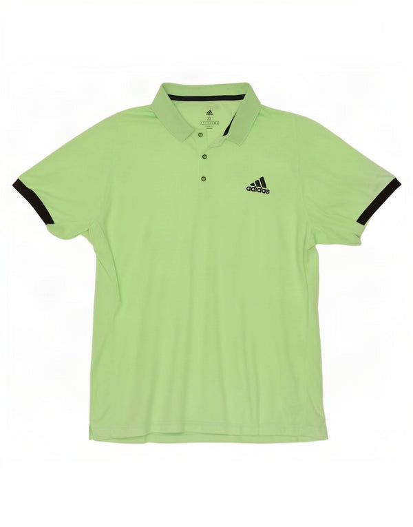 Polo Adidas Climalite da uomo XL verde poliestere