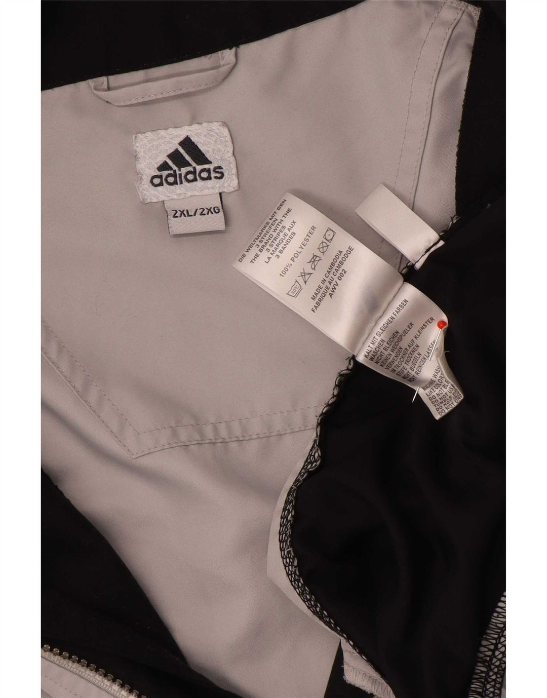 Adidas Herre Climashell 3/4-ærmet træningsdragt Topjakke 2XL Grå Colourblock