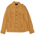 Luisa Spagnoli Dame Military Utility Jacket IT 44 Medium Yellow Linen