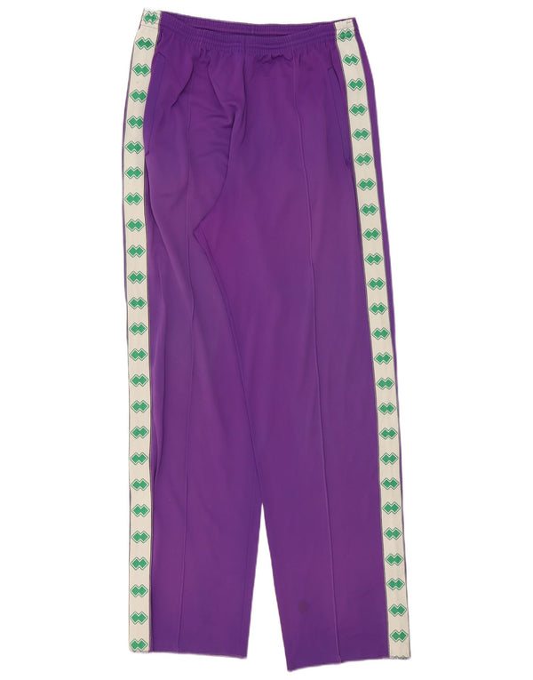 Pantalon de survêtement graphique vintage pour hommes, color block violet moyen