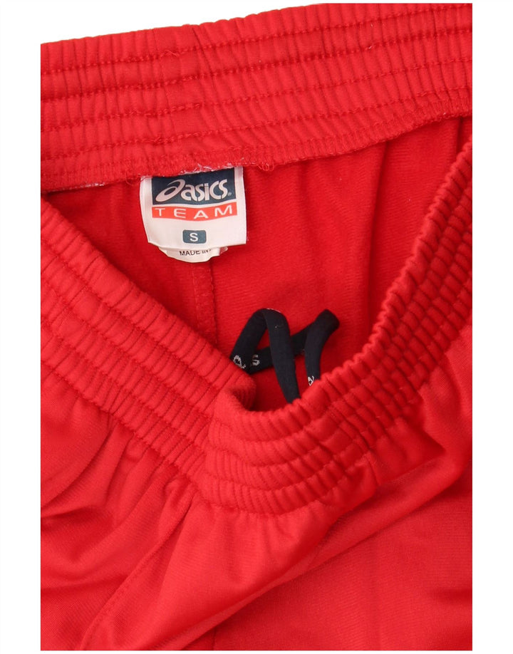 Pantaloni da tuta con grafica ASICS da donna UK 10 Small Rosso Poliestere