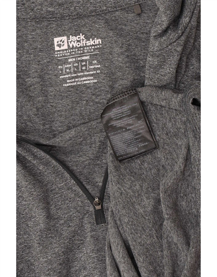 Ανδρική φόρμα πουλόβερ με φερμουάρ Jack Wolfskin Top UK 42 Large Grey
