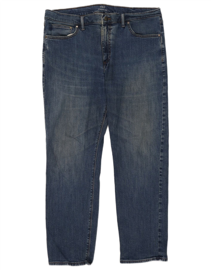 Marks & Spencer Mens Straight Jeans W40 L29 Blue Cotton