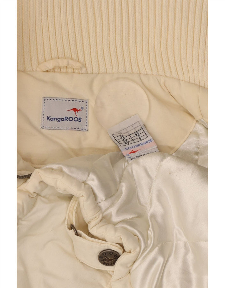 KANGAROOS Giacca imbottita da donna UK 18 XL Cotone bianco