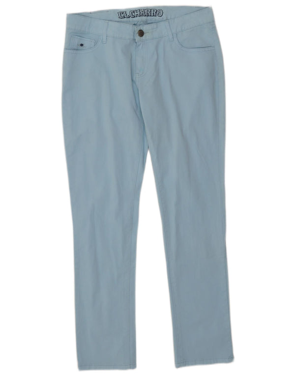 Damskie spodnie typu slim casual El Charro W32 L30 Niebieska bawełna