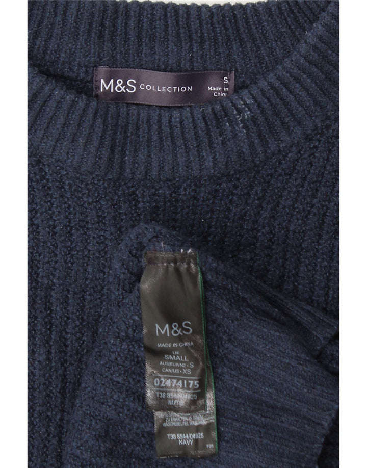 Marks & Spencer Damen Crop Oversized Vest Tank Top UK 10 Small Marineblau