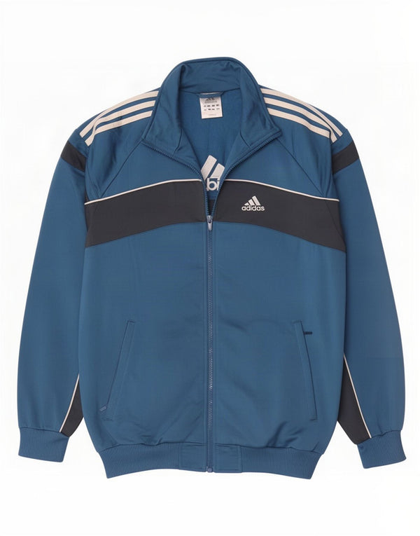 Adidas Grafisk træningsdragt topjakke til mænd UK 38/40 Medium Blue Colourblock