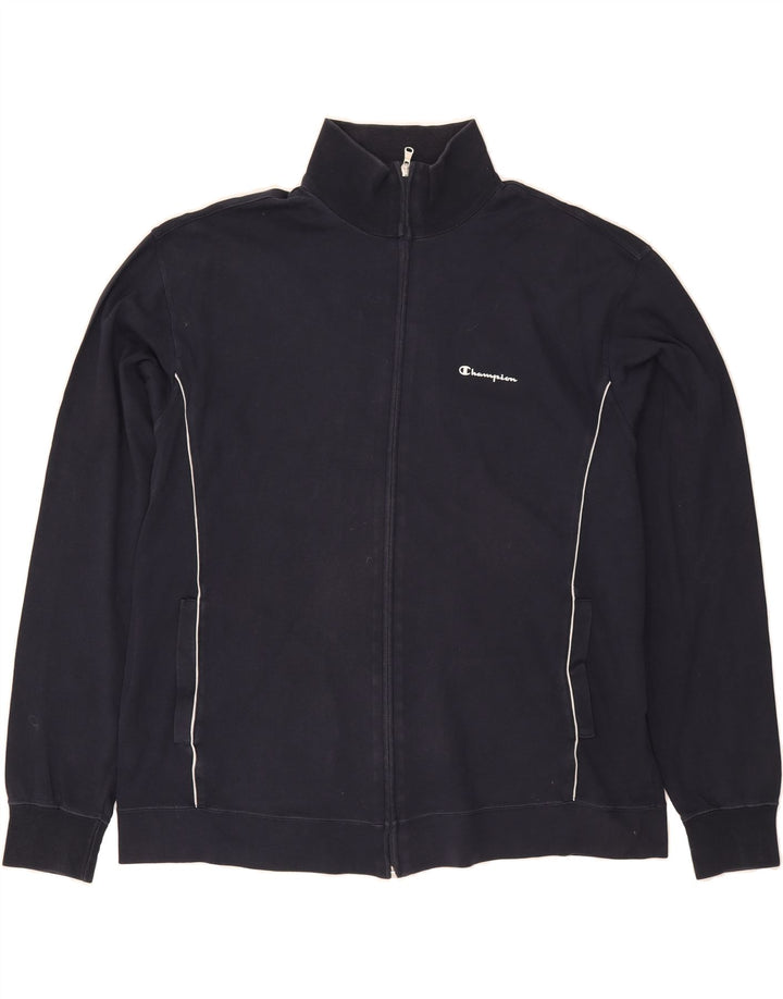 CHAMPION Mens Tracksuit Top Jacket 2XL Navy Blue Cotton Vintage Champion and Second-Hand Champion from Messina Hembry 