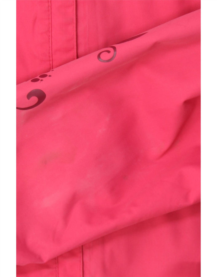 JACK WOLFSKIN Womens Hooded Rain Jacket UK 10 Small Pink Polyamide