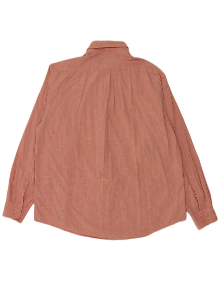 TRUSSARDI JEANS Herreskjorte Stor pink ternet bomuld