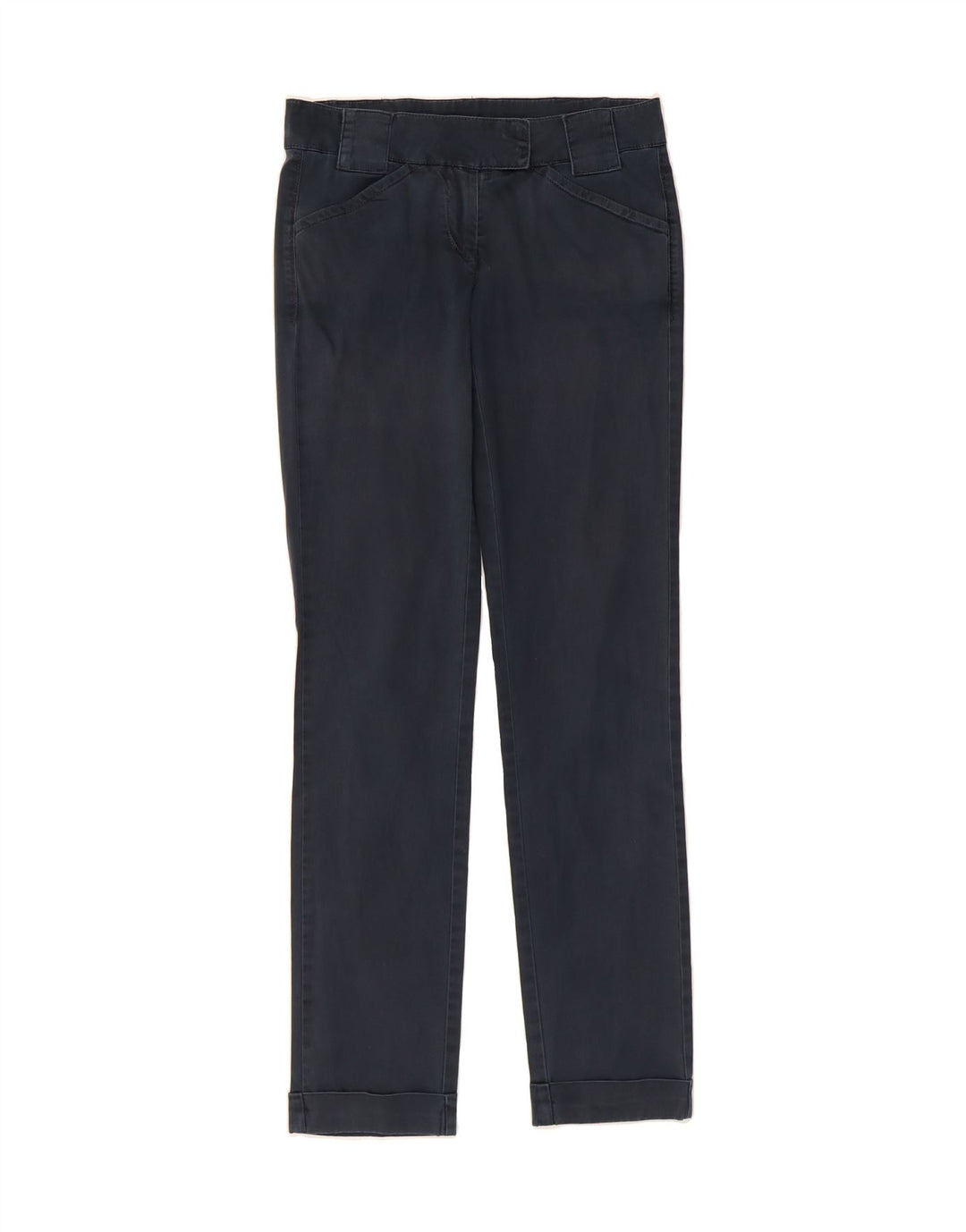 MURPHY & NYE Womens Slim Casual Trousers W27 L32 Navy Blue Vintage Murphy & Nye and Second-Hand Murphy & Nye from Messina Hembry 