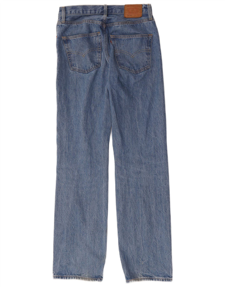 Levi's Womens 501 Straight Jeans W25 L32 Blue Cotton