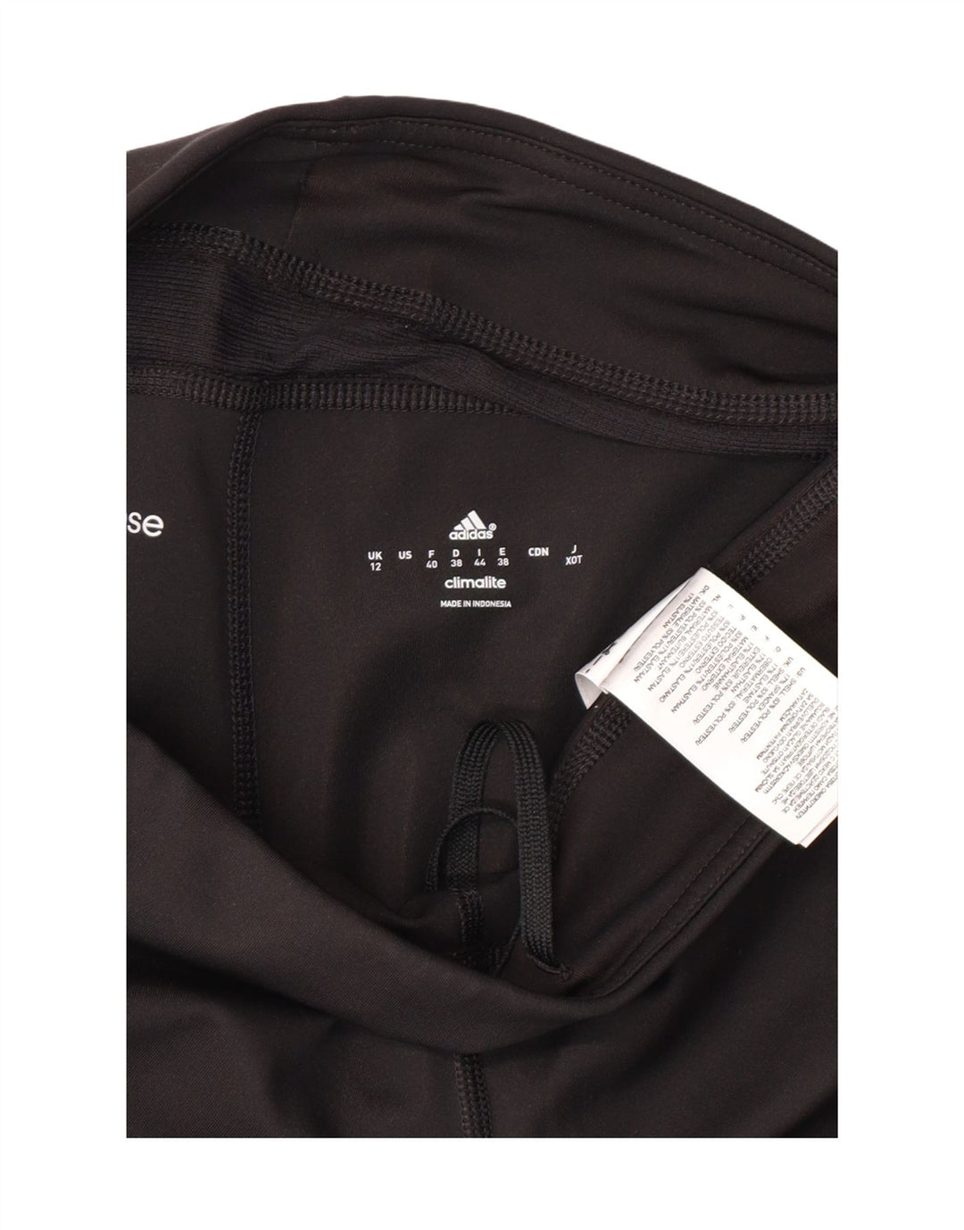 ADIDAS Womens Climalite Capri Leggings UK 12 Medium Black Polyester