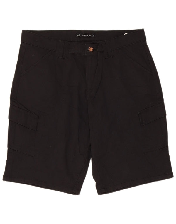 Damskie szorty cargo ze średnim stanem Lee US 6 Medium W30, czarne, bawełniane