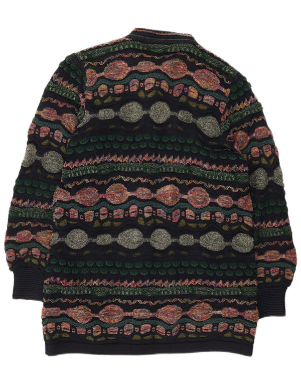 Oskar Haug Cardigan pour femme UK 14 Medium Multicolore Géométrique
