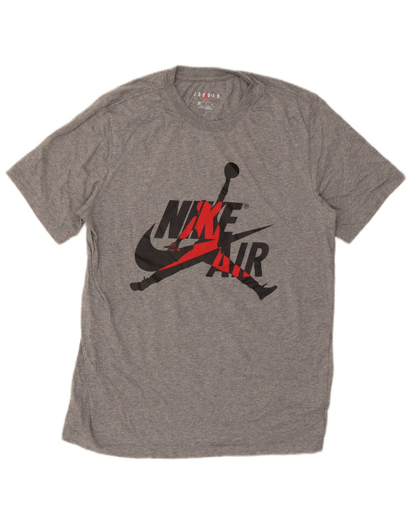 Camiseta Jordan Masculina Graphic Top Cinza Médio Algodão