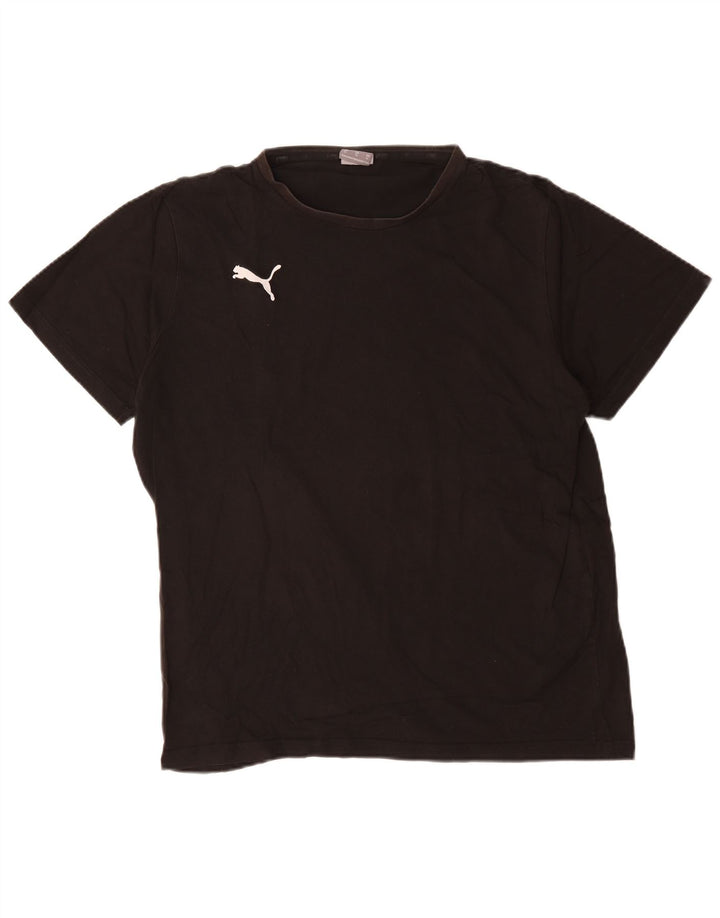Puma Mens T-Shirt Top XL Black Cotton