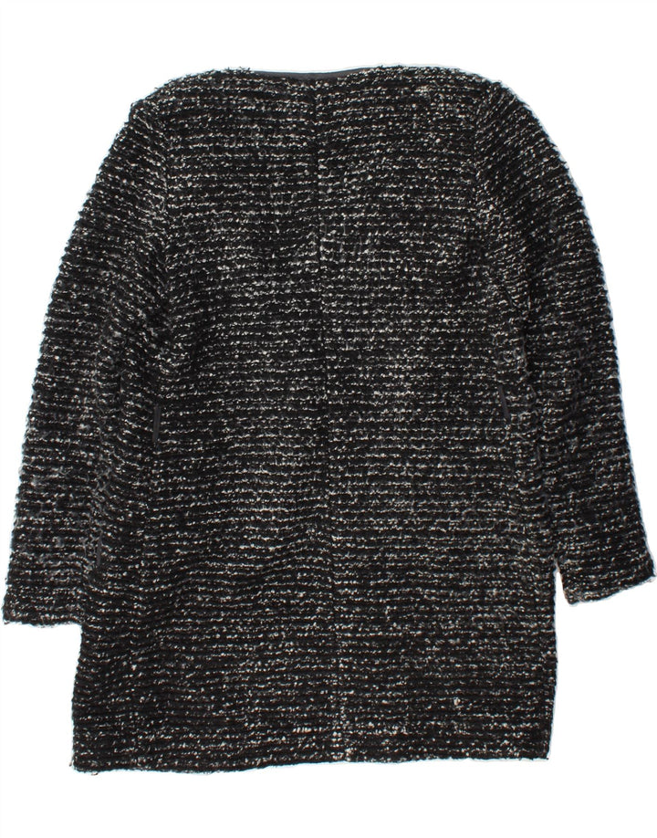 PINKO Womens Overcoat UK 10 Small  Black Virgin Wool Vintage Pinko and Second-Hand Pinko from Messina Hembry 